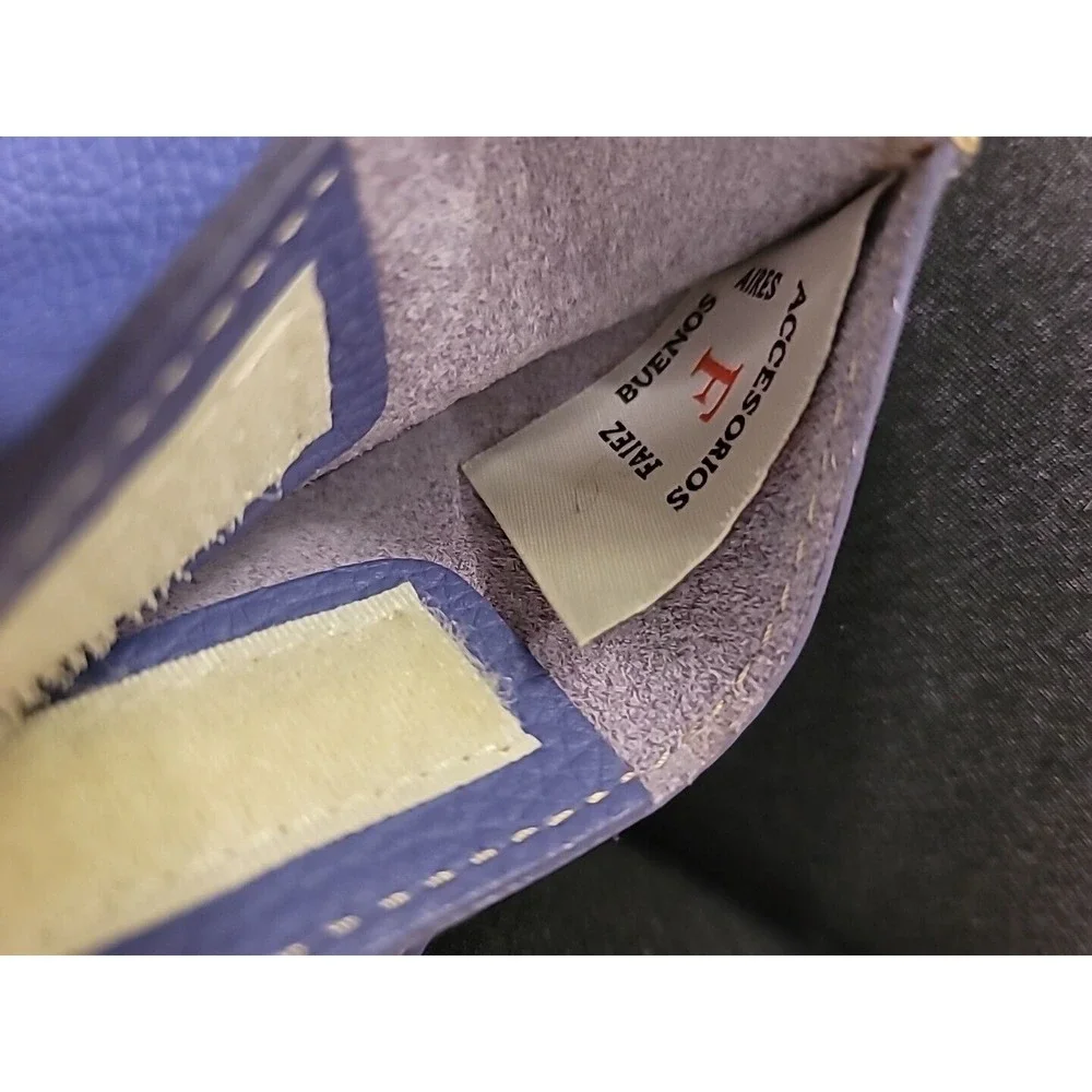 Faiez Halabi Pebbled Leather Shoulder Hobo Bag‎ Black Blue Bueno Aires